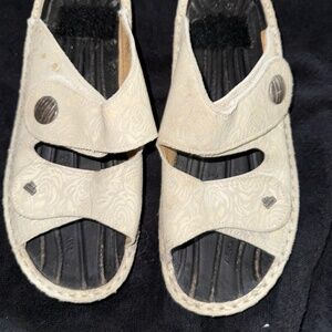 Finn Comfort Sansibar Slip-On Slide Sandals Leather Womens Size 39